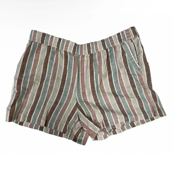 NWT Women’s Sonoma Striped Shorts With Ultra Comfort Waistband Size 2XL XXL - Picture 1 of 4